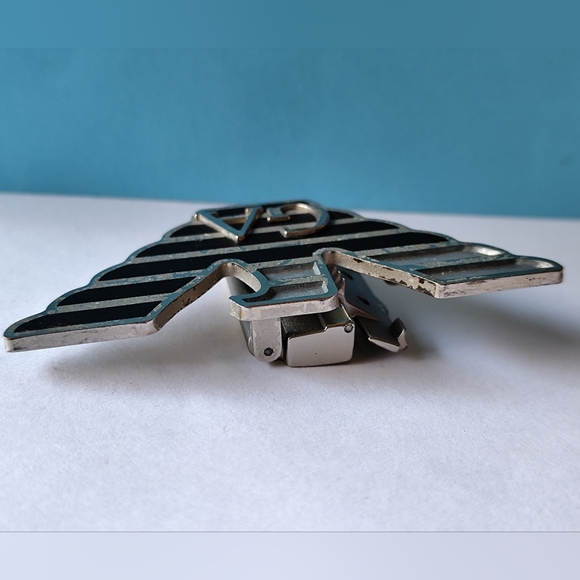 Emporio Armani Black and Silver Logo Belt Buckle - Picture 5 of 8